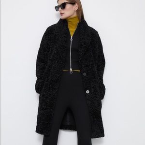 Zara Textured Oversized Coat sz S